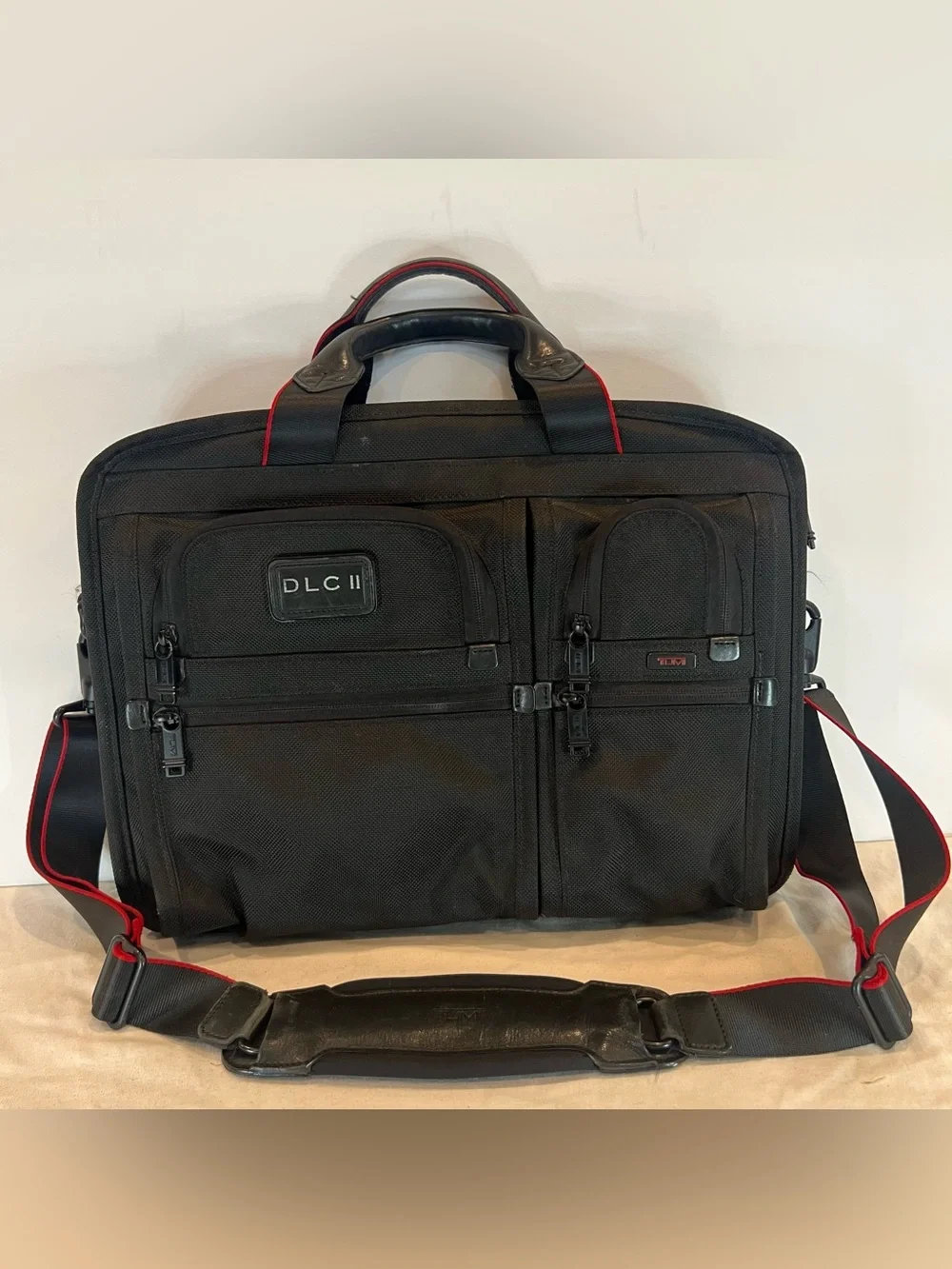 Tumi Alpha 2 T-Pass Screen Slim Black Ballistic Nylon Briefcase (Style 26516DL9)